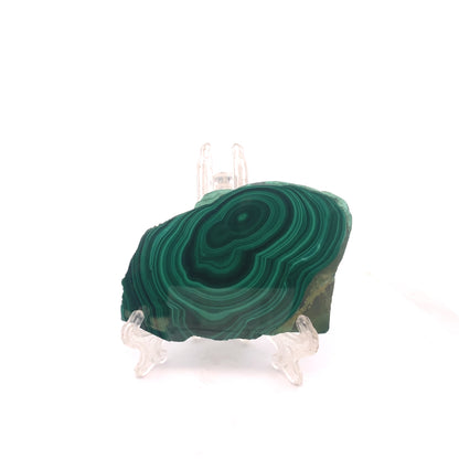 AAA Grade Malachite Slice Bullseye Orb Pattern from Congo