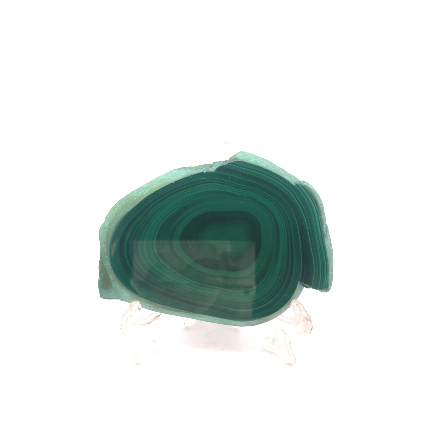 AAA Grade Malachite Slice Bullseye Orb Pattern from Congo