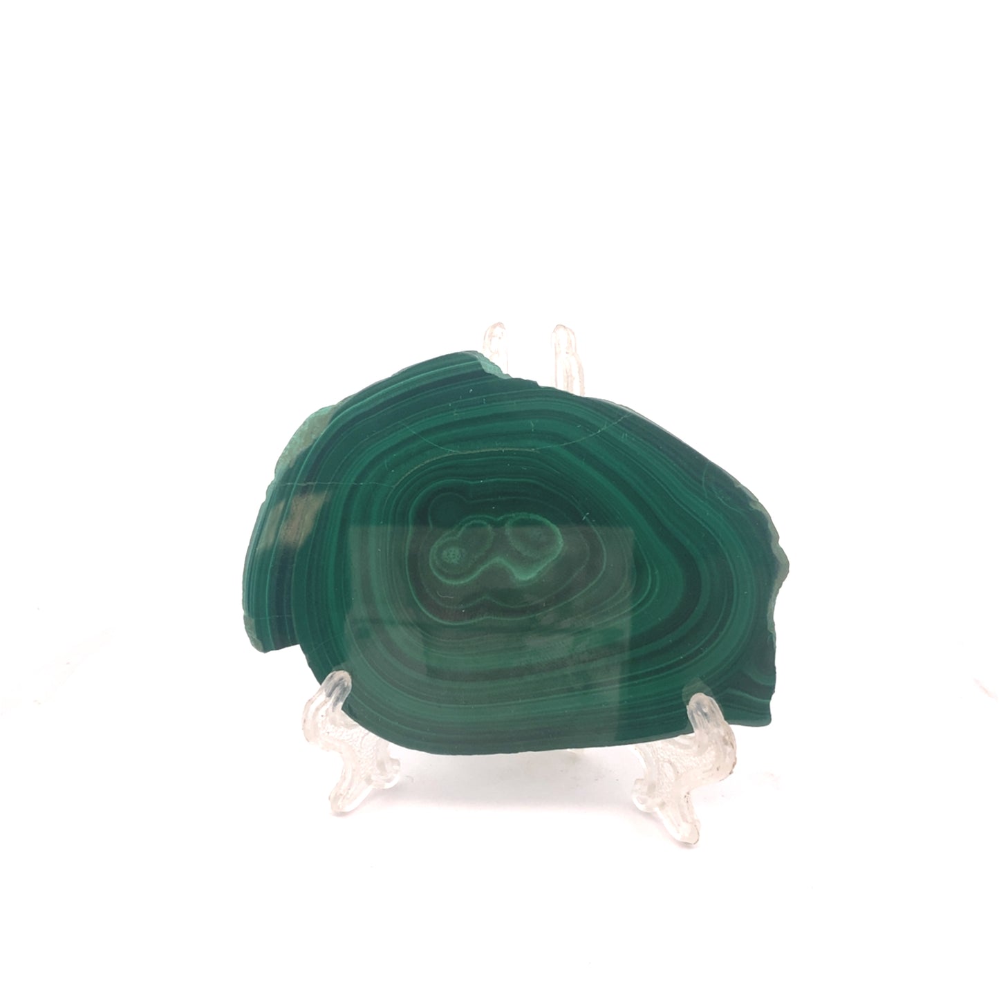 AAA Grade Malachite Slice Bullseye Orb Pattern from Congo