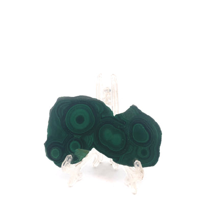 AAA Grade Malachite Slice Bullseye Orb Pattern from Congo