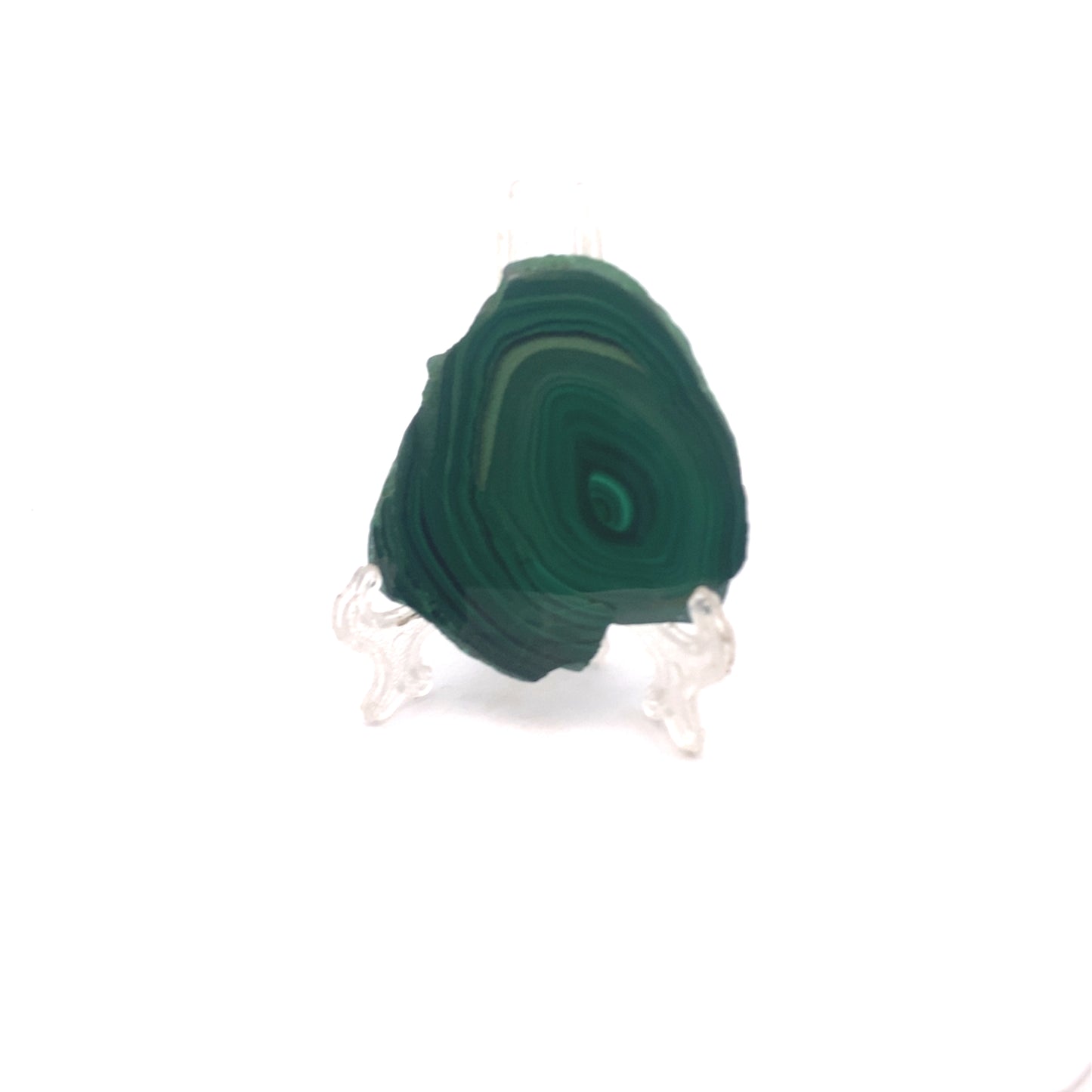 AAA Grade Malachite Slice Bullseye Orb Pattern from Congo