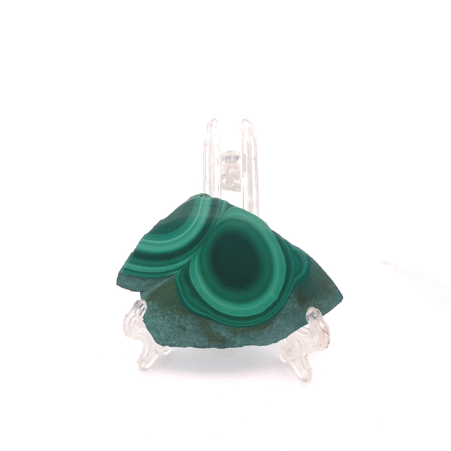 AAA Grade Malachite Slice Bullseye Orb Pattern from Congo