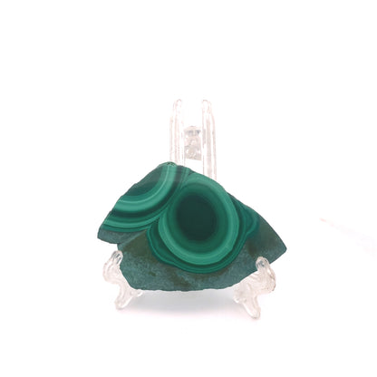 AAA Grade Malachite Slice Bullseye Orb Pattern from Congo