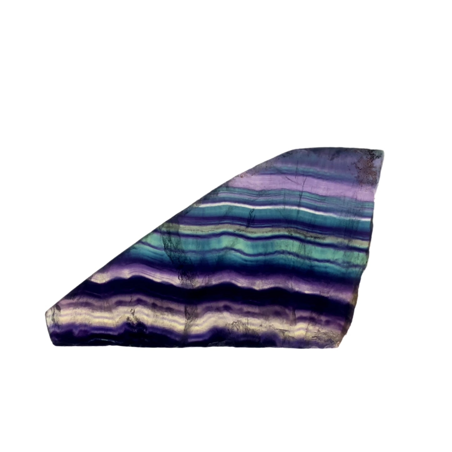 High Quality Polished Rainbow Fluorite Slice