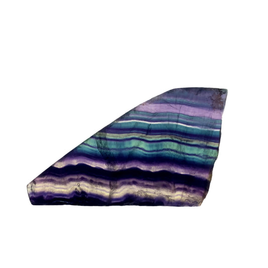 High Quality Polished Rainbow Fluorite Slice