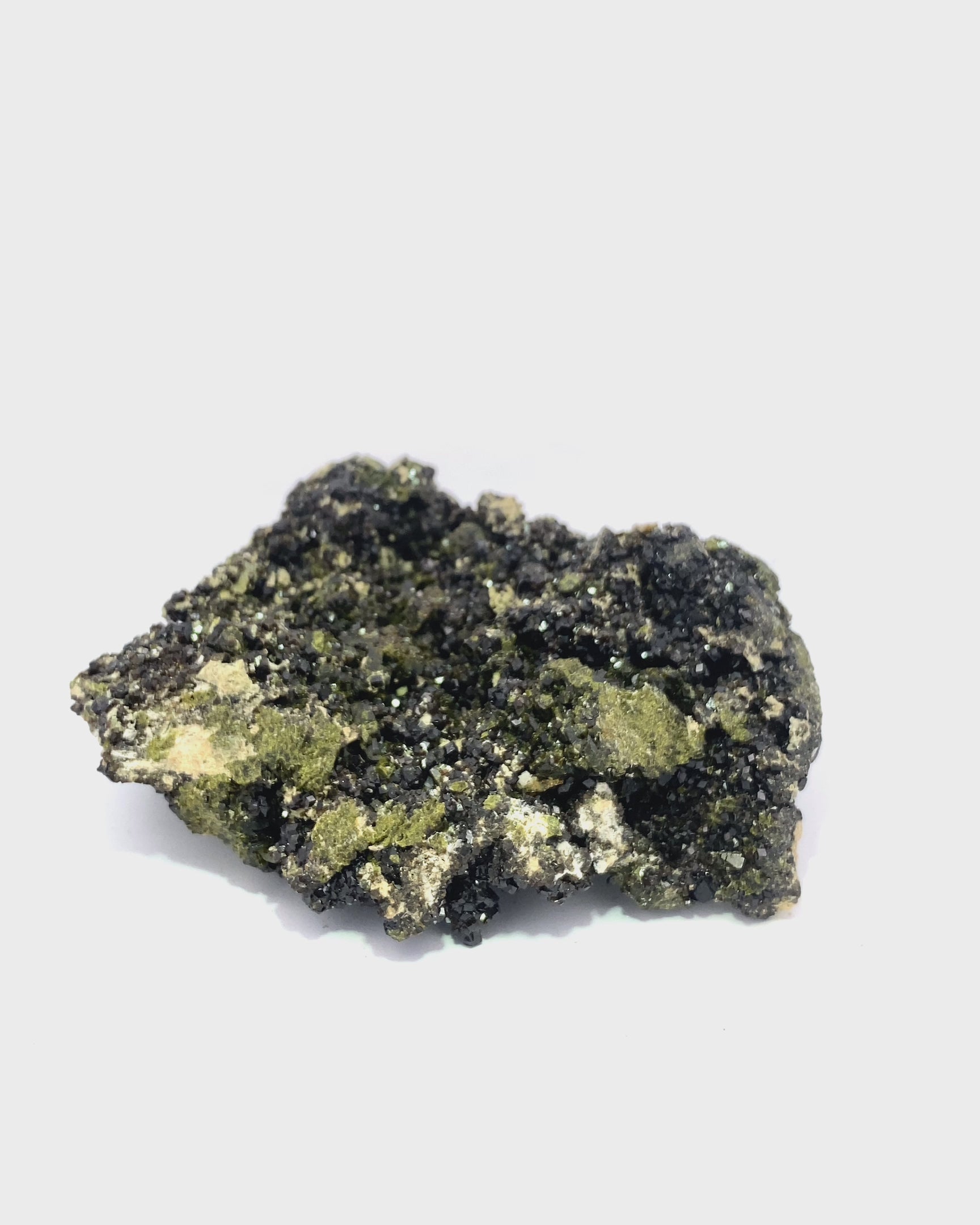 Melanite Garnet w/ Epidote from Vera Cruz, Mexico – Eclectic Gems ...